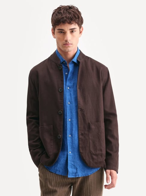 Rare Rabbit Brown Regular Fit Coat-picture-19