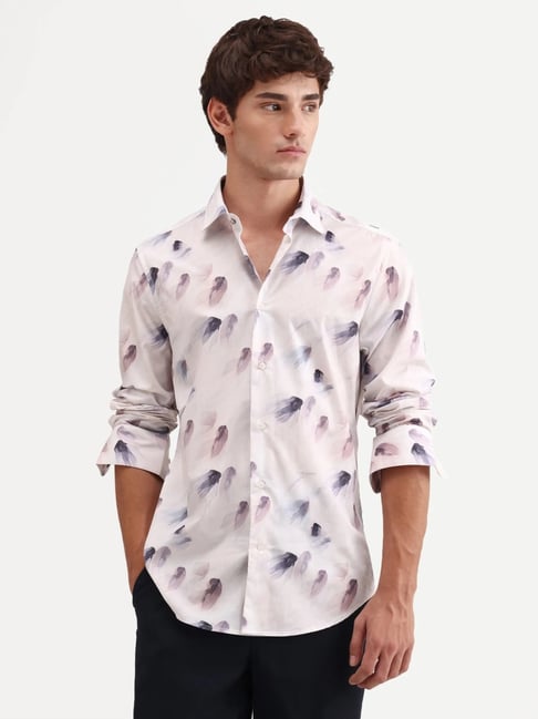 Rare Rabbit White Cotton Regular Fit Printed Shirt-picture-23