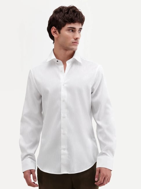 Rare Rabbit White Cotton Regular Fit Shirt-picture-22