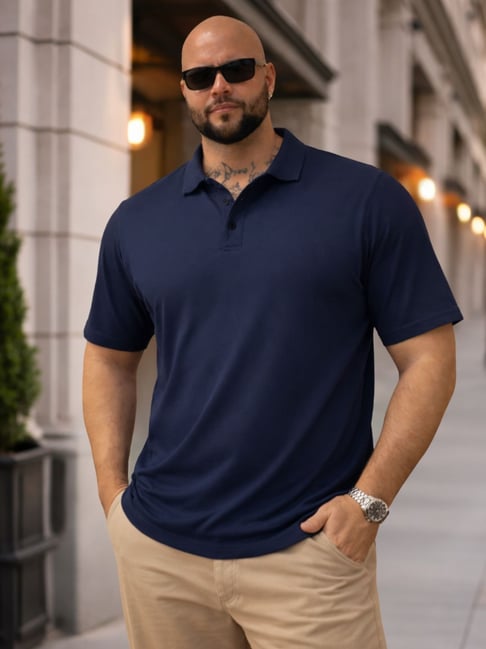 Rigo Navy Regular Fit Polo T-Shirt-picture-19