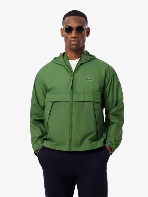 Lacoste Green Nylon Regular Fit Jacket-picture-31