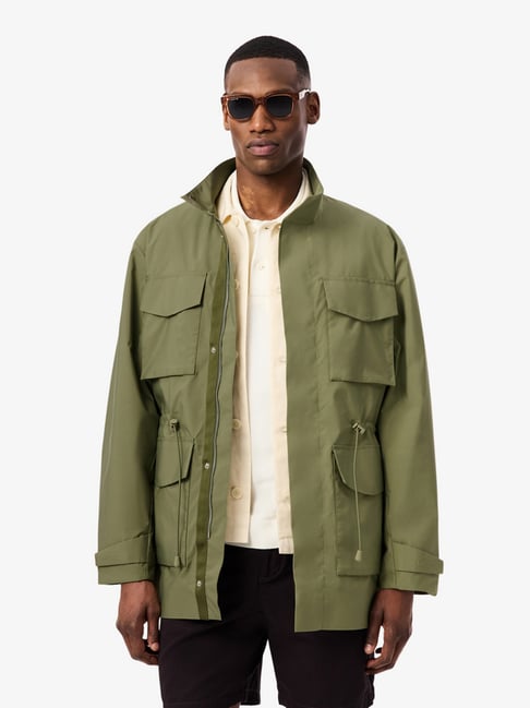Lacoste Green Polyester Regular Fit Jacket-picture-32
