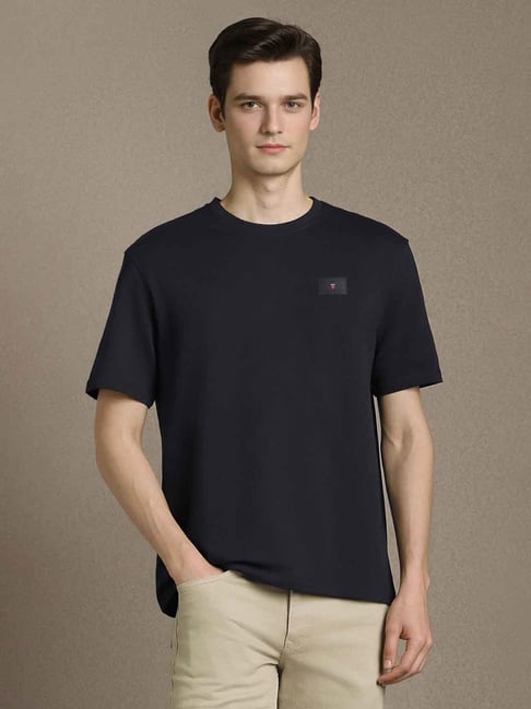 Louis Philippe Black Relaxed Fit T-Shirt-picture-47
