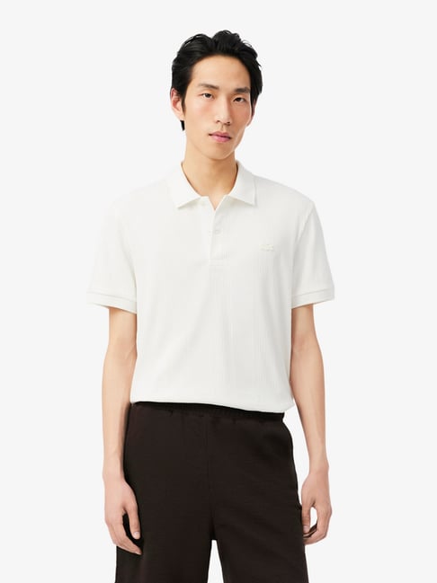 Lacoste White Regular Fit Polo T-shirt-picture-21