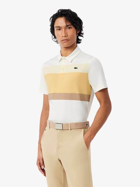 Lacoste White Regular Fit Polo T-shirt-picture-14