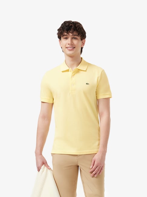 Lacoste Yellow Slim Fit Polo T-Shirt-picture-16