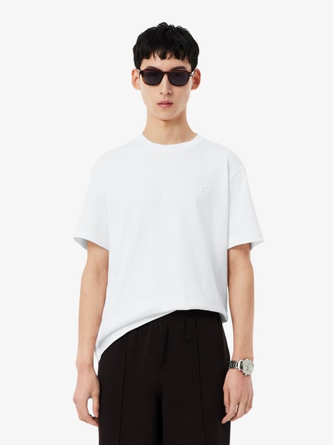Lacoste White Regular Fit Printed T-Shirt-picture-27