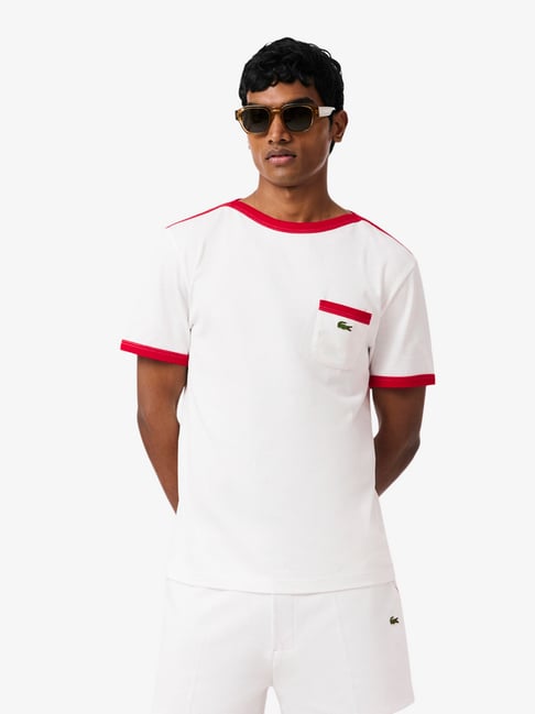 Lacoste White Regular Fit T-Shirt-picture-29