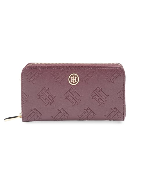 TOMMY HILFIGER Wine Monique Zip Around Wallet