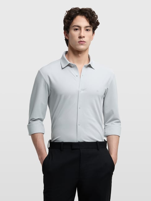 Arrow Grey Slim Fit Shirt-image-32