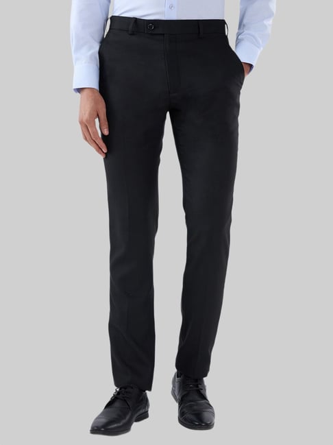 Park Avenue Black Relaxed Fit Trousers-picture-47