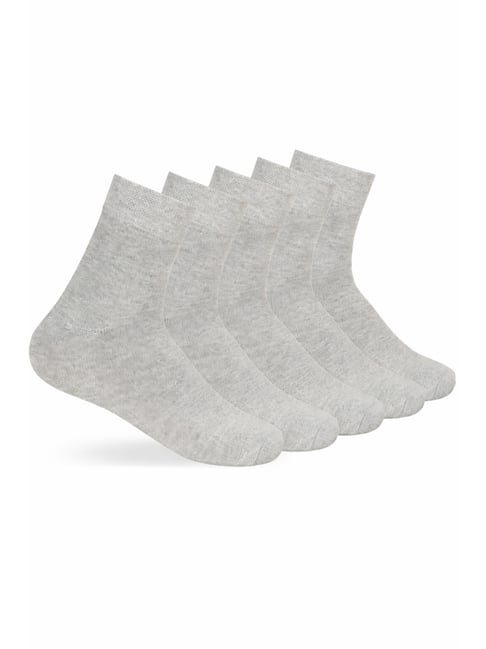 Teakwood Leathers Grey Ankle Length Socks - Pair of 5-picture-21