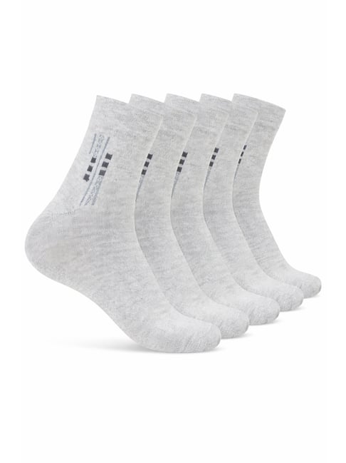 Teakwood Leathers Grey Ankle Length Socks - Pair of 5-picture-39