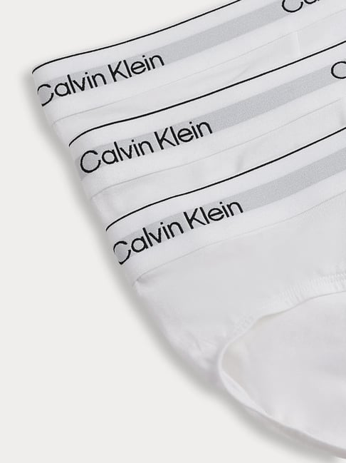 Calvin Klein Underwear White Mid Rise Regular Fit Briefs - Pack Of 3