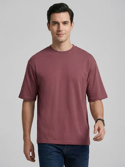 R&B Mauve Relaxed Fit T-Shirt-picture-11