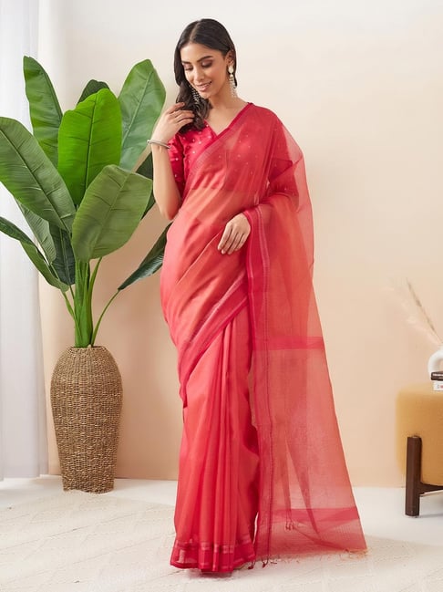 Fabindia Magenta Saree-picture-32