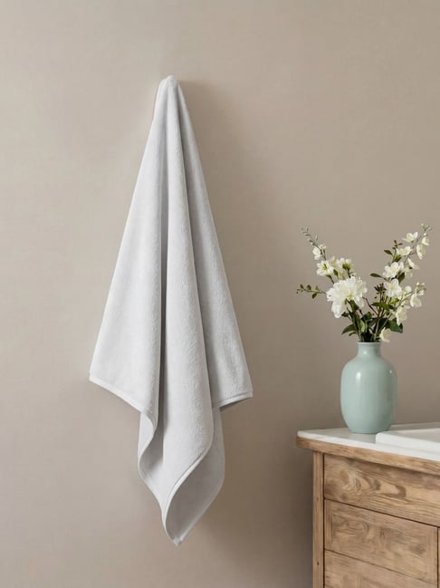 Monte Carlo White Cotton Hotel Premium Soft & Absorbent Large Bath Towel - Set of 2-picture-12