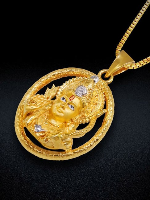 Joyalukkas 22k (916) Yellow Gold Warrior Lord Pendant for Men-picture-45