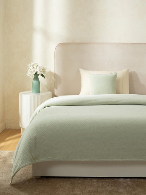 Maspar Single Bed Pure Cotton 256 GSM Bed Cover-image-1