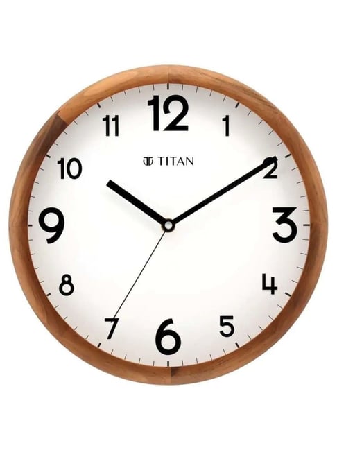 Titan Brown Wooden Wall Clock
