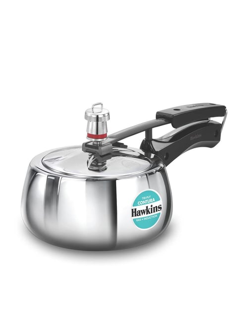 Hawkins Silver 1.5L Triply Stainless Steel Contura Pressure Cooker