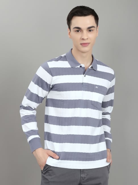 Monte Carlo Mens Regular Fit Stripes Full Sleeve Polo T-Shirt-picture-15