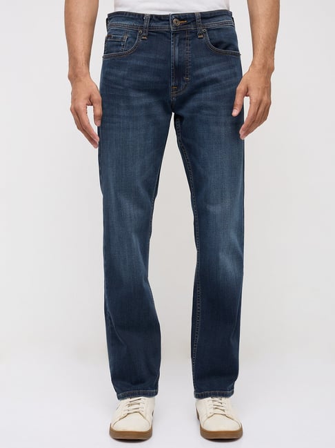 Spykar Chico Vintage Blue Cotton Relaxed Fit Jeans-picture-33