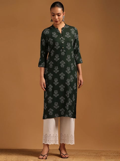 Soch Green Regular Fit Printed Kurta-picture-36