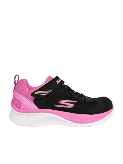 Skechers Kids Girls Elite Sport Black & Pink Sneakers