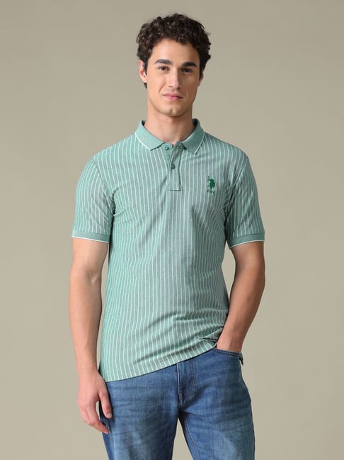 u.s. polo assn. U.S.Polo Association Men's Vertical Striped Regular Fit Polo Shirt-picture-15