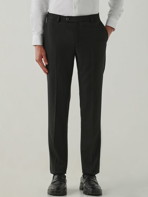 Reid & Taylor Black Regular Fit Trousers-picture-44