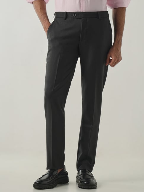 Reid & Taylor Black Regular Fit Trousers-picture-14