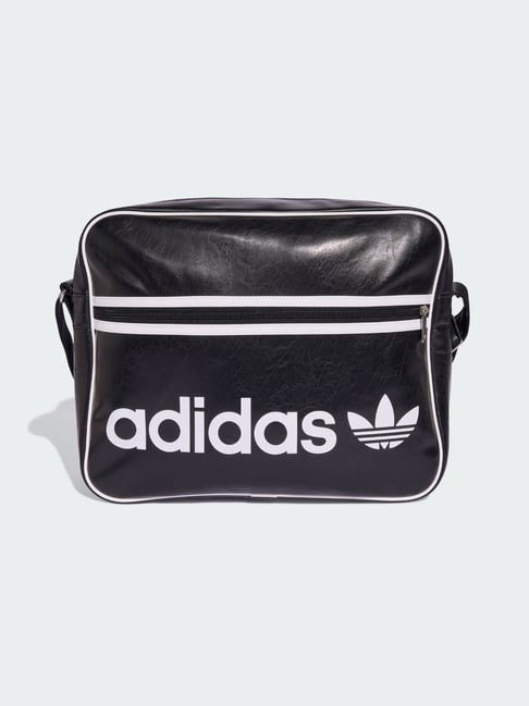 Adidas Originals Black AIRLINER OG Printed Cross Body Bag-image-9