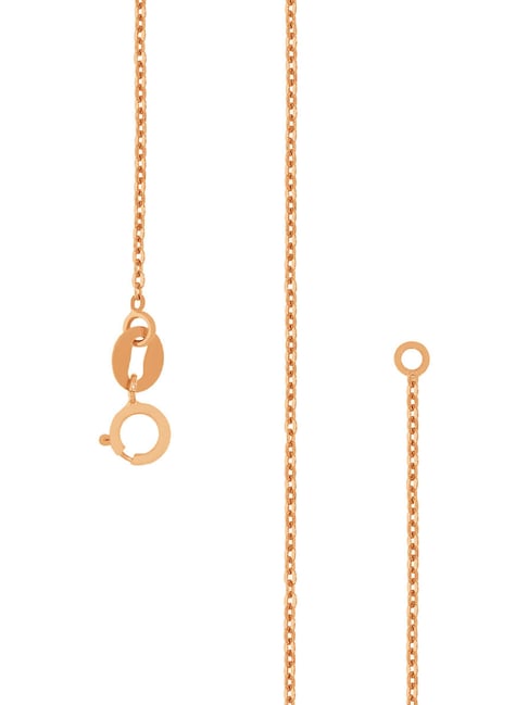 Waman Hari Pethe Jewellers Italian Rose Gold Aesthetic Good Quality 18 KT Gold Chain for Women