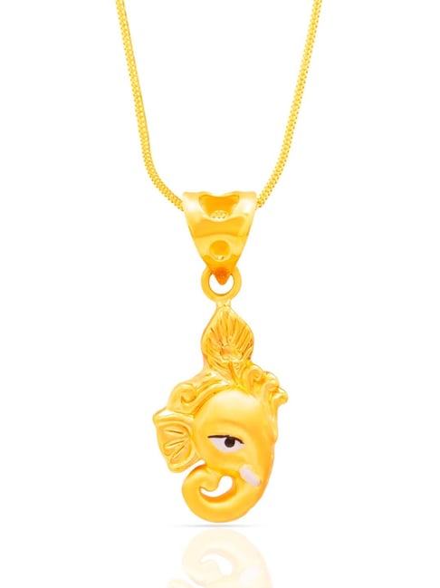 whp jewellers Waman Hari Pethe Jewellers Ekadanta Yellow Gold 22 KT Pendant for Men-picture-30