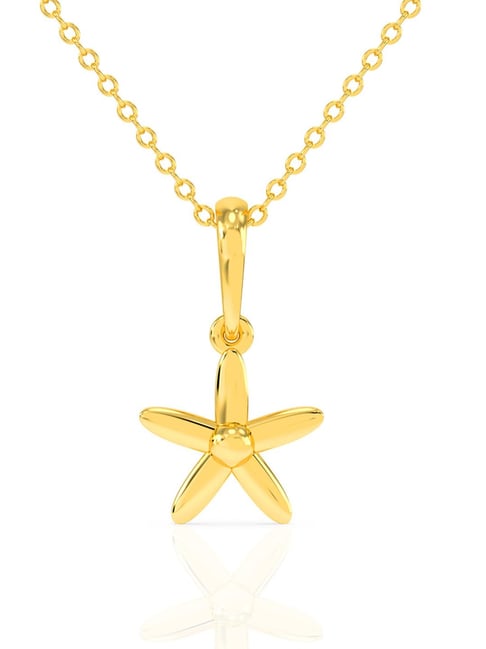 whp jewellers Waman Hari Pethe Jewellers Golden Starburst Yellow Gold Pendant-picture-10