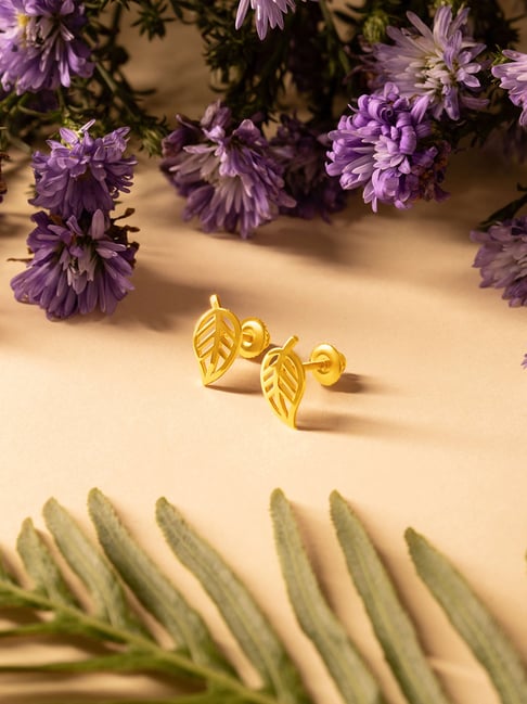 whp jewellers Waman Hari Pethe Jewellers Gold Brilliance with CZ Yellow Gold Earrings For Women-picture-12