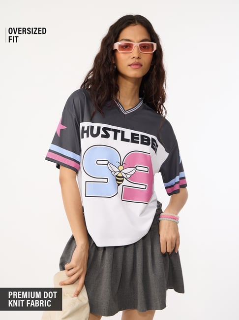 The Souled Store TSS Originals: Hustlebee Women Oversized Jerseys-picture-26
