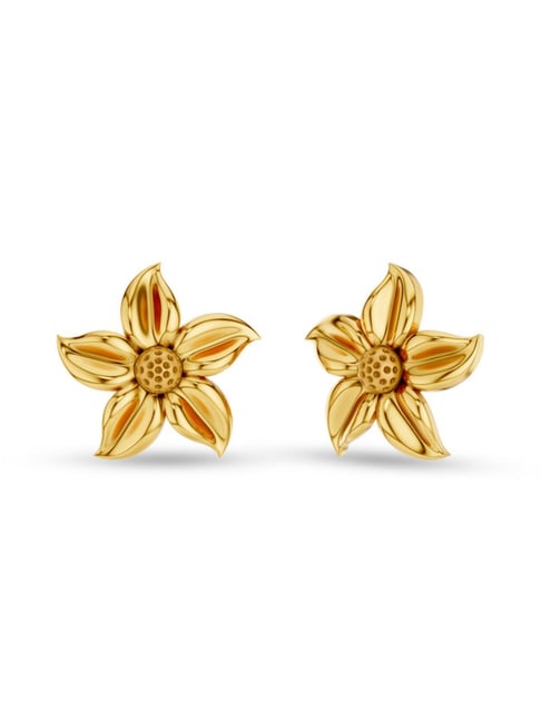 Kisna Diamond & Gold Jewellery 9k (375) Yellow Gold Bloomaura Earrings for Women