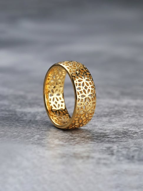 Kisna Diamond & Gold Jewellery 18 kt Yellow Gold Fiorra Ring for Women-picture-37