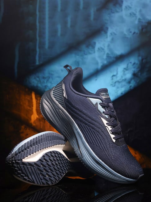 Asian Men's Powerplay Carbon Navy Running Shoes-picture-23