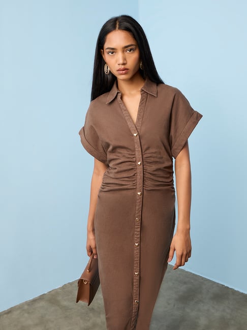 bodycon dress westside Fashion Nova Meet Me Westside Dress - Mauve