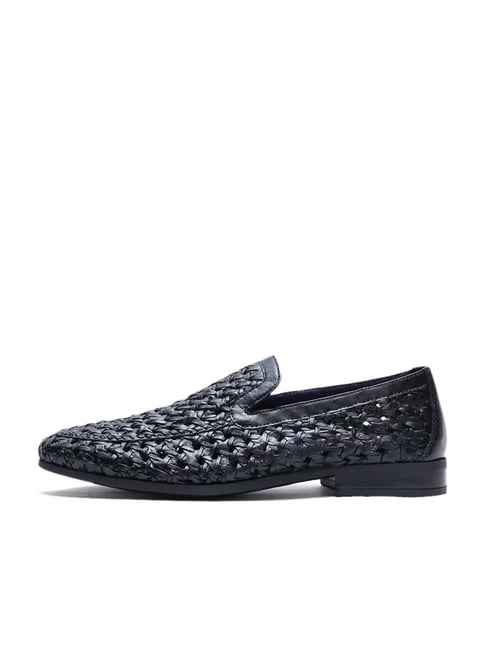 Rare Rabbit Men's WEAVE Black Casual Loafers-image-25