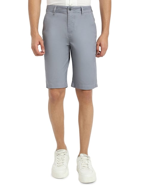 Parx Mens Dark Blue Regular Fit Solid Shorts-picture-30