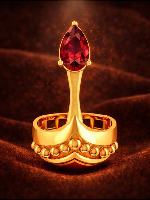 P.C. Chandra Jewellers 14k (585) Yellow Gold Sacred Diya Pendant without Chain for Women-picture-37