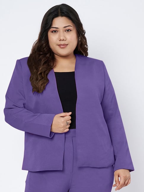 Brinns Violet Regular Fit Blazer-picture-28