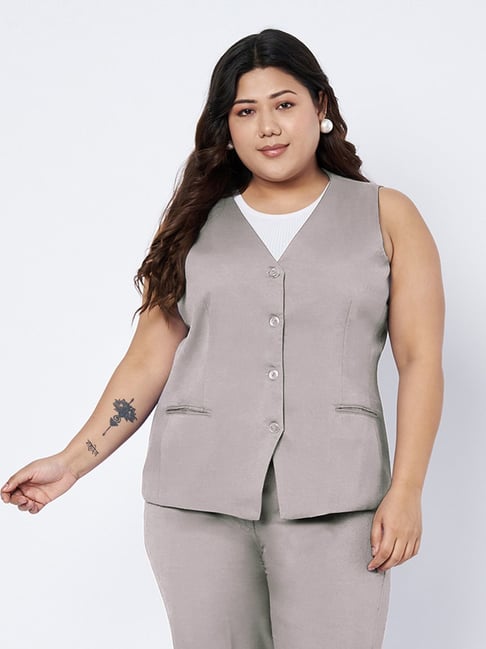 Brinns Grey Regular Fit Waistcoat-picture-34