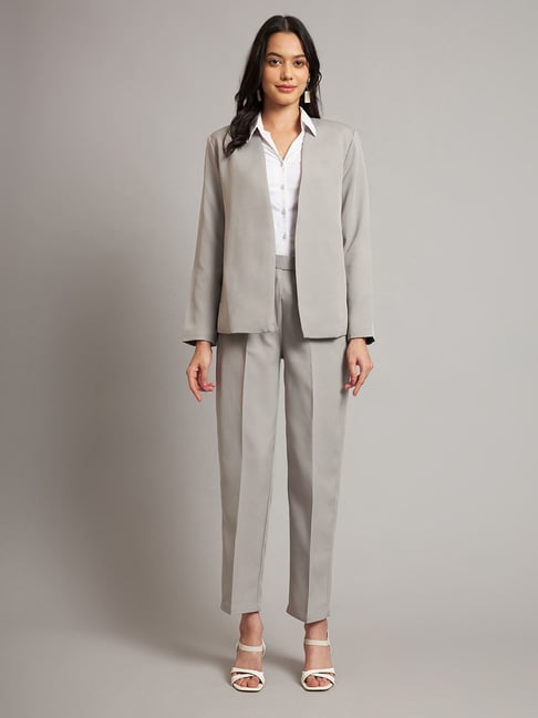 Brinns Grey Regular Fit Two Piece Suits-picture-42
