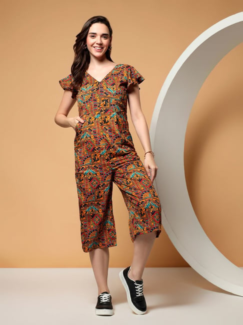 Brinns Multicolored Regular Fit Printed Jumpsuit-picture-22