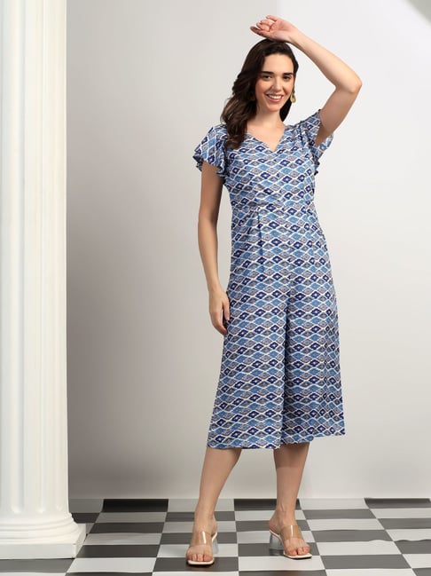 Brinns Blue Regular Fit Printed Jumpsuit-picture-43